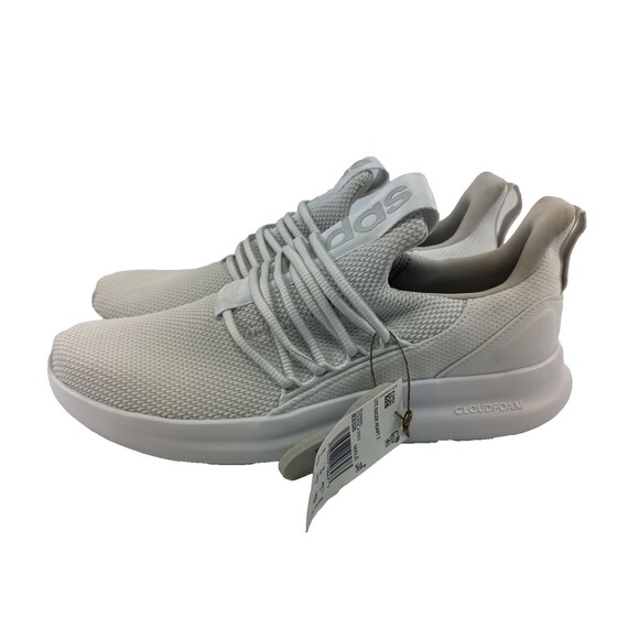Adidas Lite Racer Adapt 7 Shoe Sneaker Cloudfoam Slip On White Gray Mens 9.5 - Picture 1 of 16